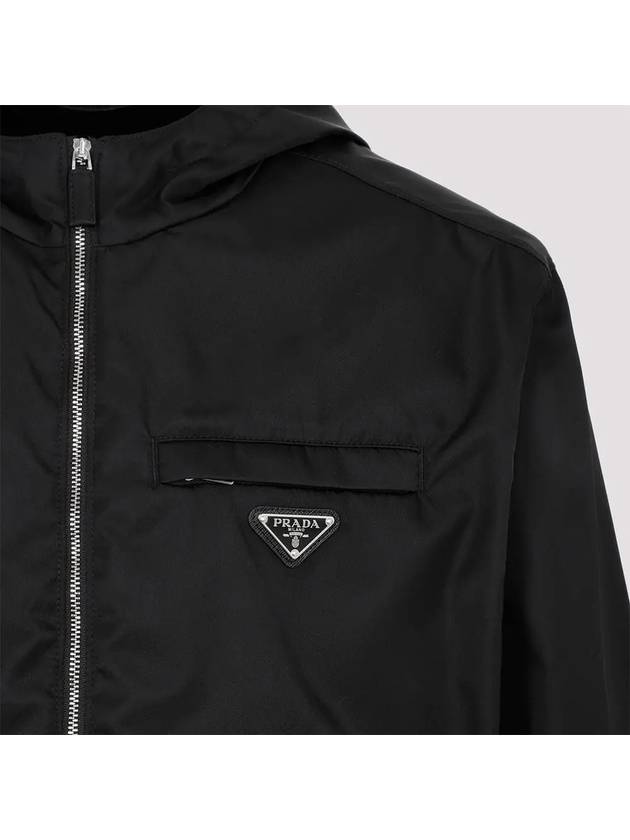 Re-Nylon Hooded Blouson Jacket Black - PRADA - BALAAN 5