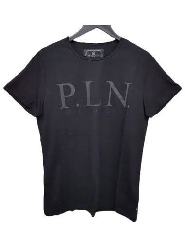 Basic Cotton Short Sleeve T-shirt Black - PHILIPP PLEIN - BALAAN 1