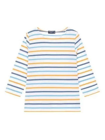 Women s Galati Multi Stripe Long Sleeve T Shirt 8963 - SAINT JAMES - BALAAN 1