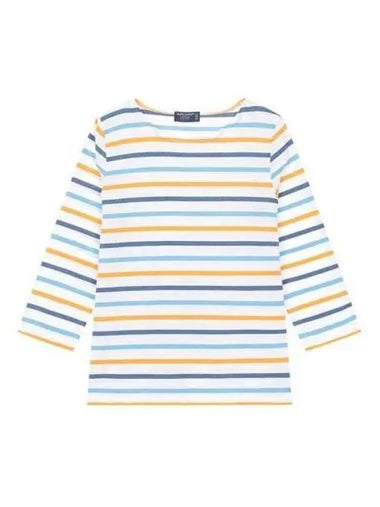 Women s Galati Multi Stripe Long Sleeve T Shirt 8963 - SAINT JAMES - BALAAN 1