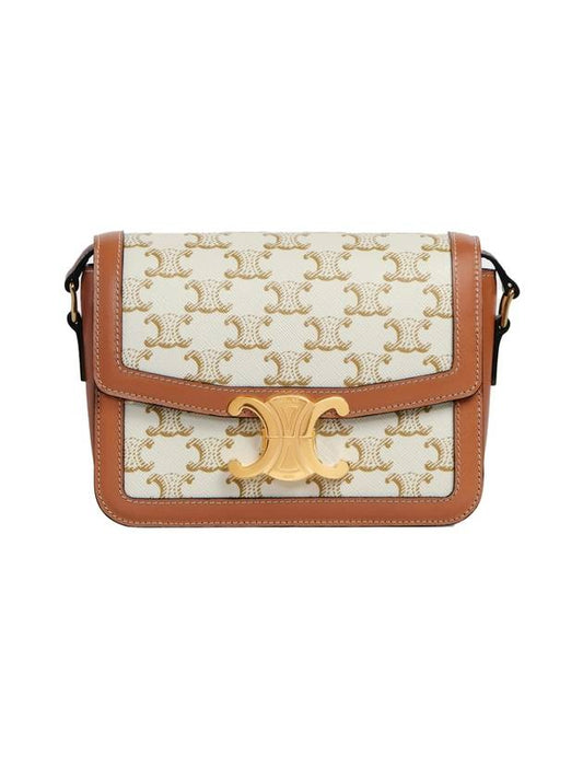 Teen Triomphe Canvas Cross Bag White - CELINE - BALAAN 1