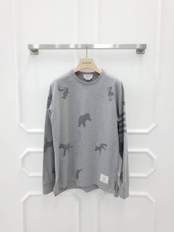 Animal Printing T Shirt MJS129A 3 - THOM BROWNE - BALAAN 1