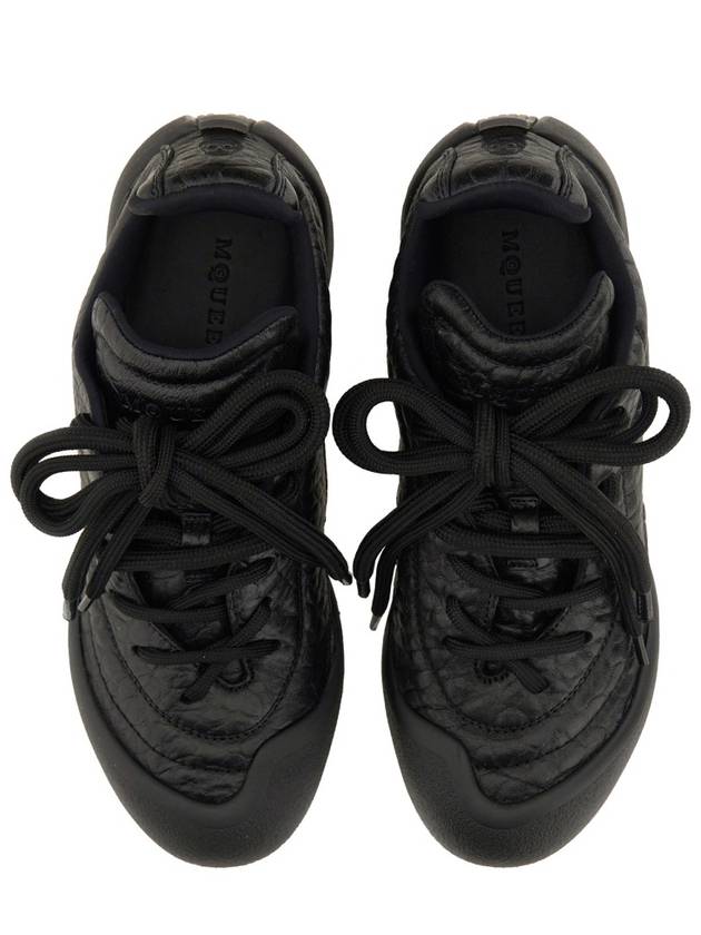 Flexion Lace-Up Low Top Sneakers Black - ALEXANDER MCQUEEN - BALAAN 4