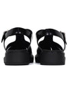 Brushed Leather Fisherman Sandals Black - PRADA - BALAAN.