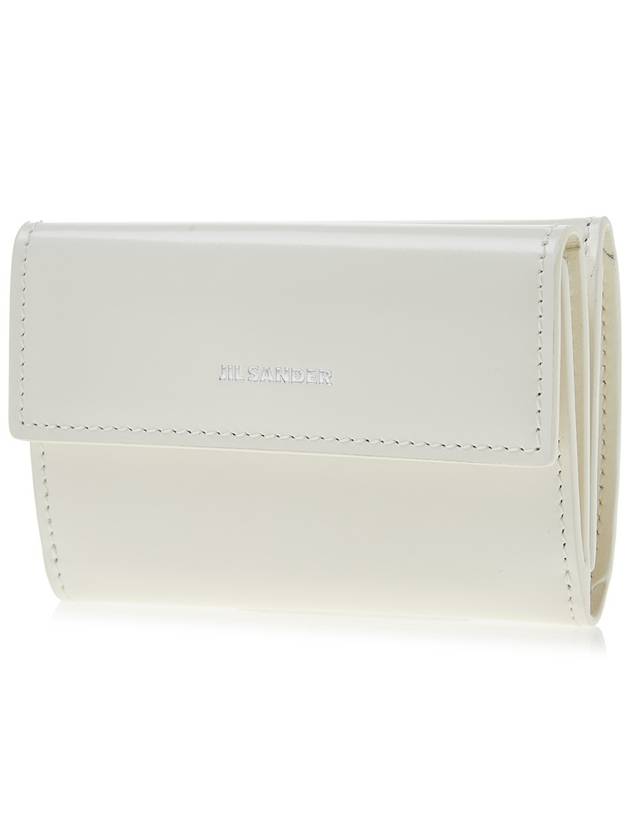 Tri-Fold Baby Leather Half Wallet Natural - JIL SANDER - BALAAN 3