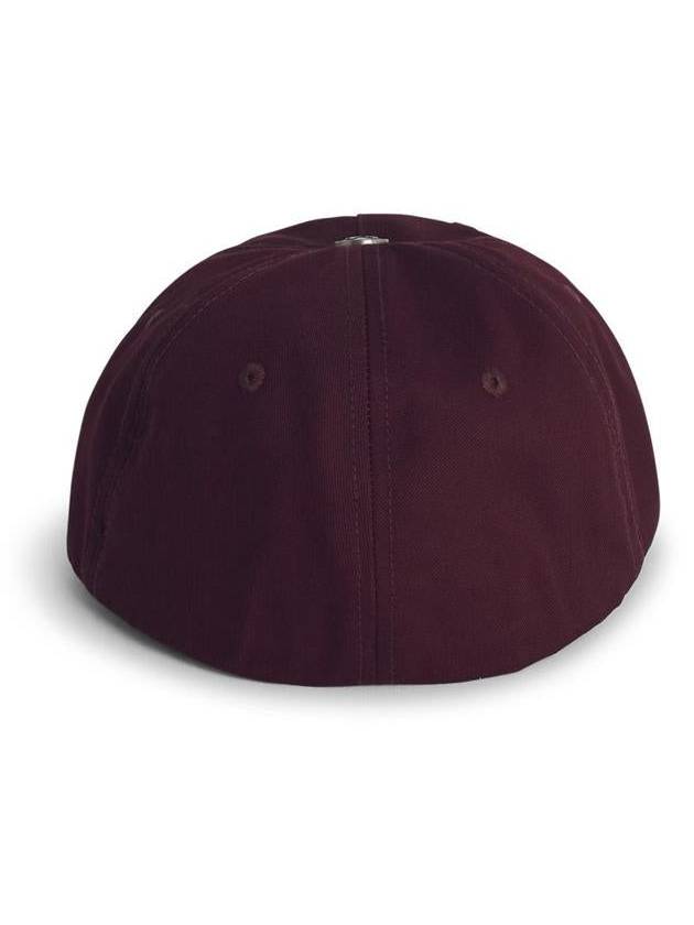 Palm Angels Oval' Burgundy Cotton Cap - PALM ANGELS - BALAAN 3