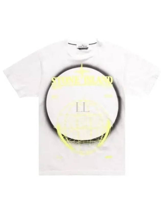Men's Solar Eclipse Logo Short Sleeve T-Shirt White - STONE ISLAND - BALAAN 2