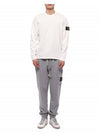 Wappen Patch Crew Neck Cotton Knit Top White - STONE ISLAND - BALAAN 4