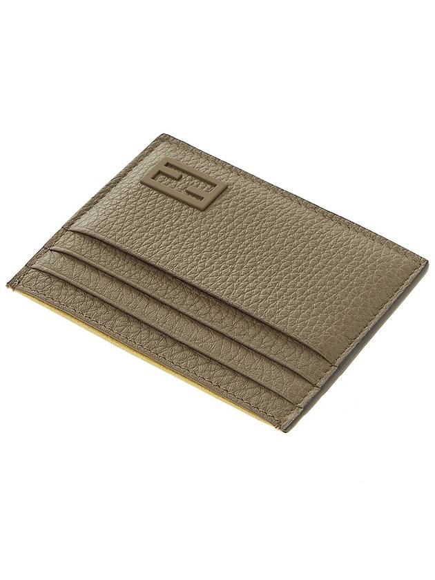 Leather Card Wallet Brown Yellow - FENDI - BALAAN 5