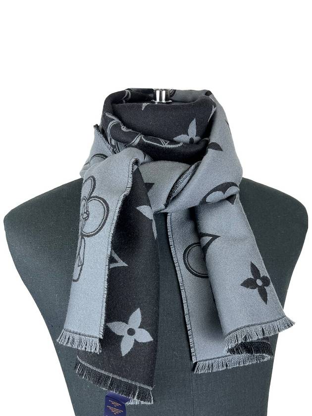 Essential Monogram Wool Scarf Black - LOUIS VUITTON - BALAAN 5