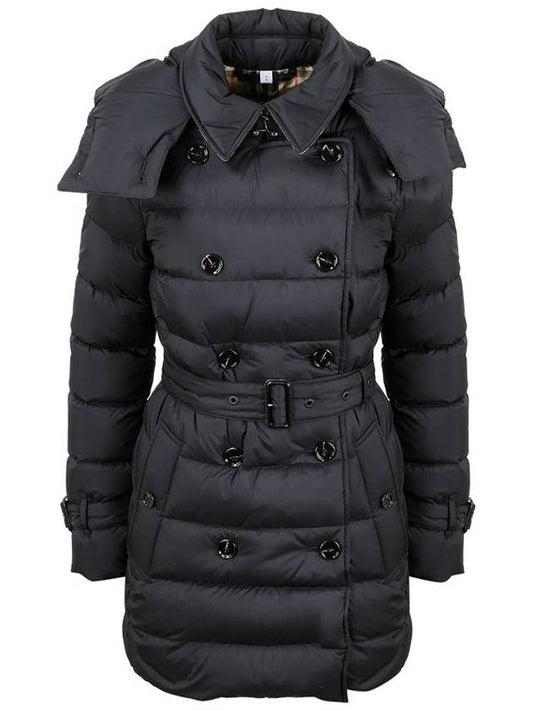 Detachable Hoodie Puffer Coat Padded Black - BURBERRY - BALAAN 2