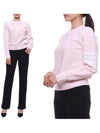 Ottoman Rib 4-Bar Crew Neck Sweatshirt Pink - THOM BROWNE - BALAAN 2