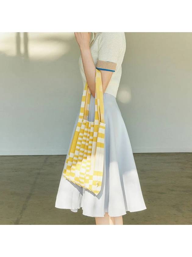 Shoulder bag grid yellow - PLEATSMAMA - BALAAN 2