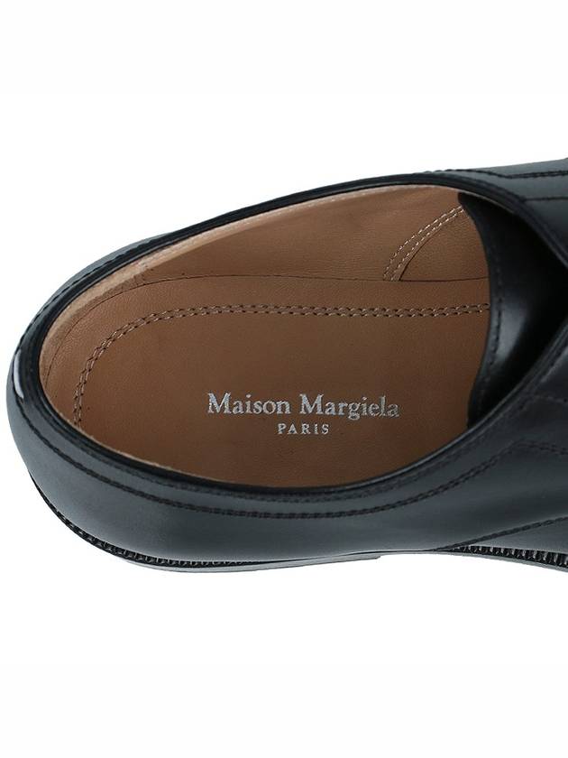 Tabi Lace Up Calf Leather Loafers Black - MAISON MARGIELA - BALAAN 9