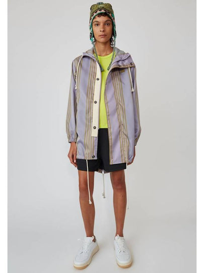 purple hooded fishtail parka - ACNE STUDIOS - BALAAN 2