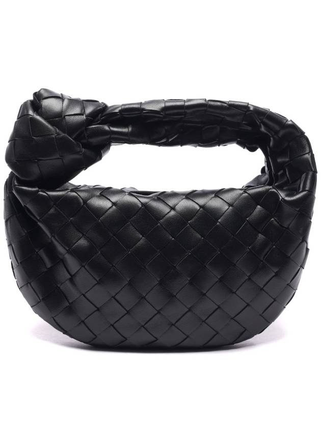 Jodie Intreciato Small Tote Bag Black - BOTTEGA VENETA - BALAAN 3