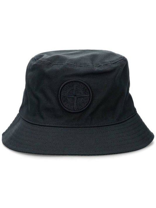 Logo Patch Bucket Hat Black - STONE ISLAND - BALAAN 2