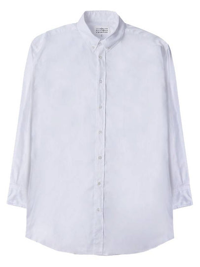 Oversized Fit Oxford Long Sleeve Shirt White - MAISON MARGIELA - BALAAN 2