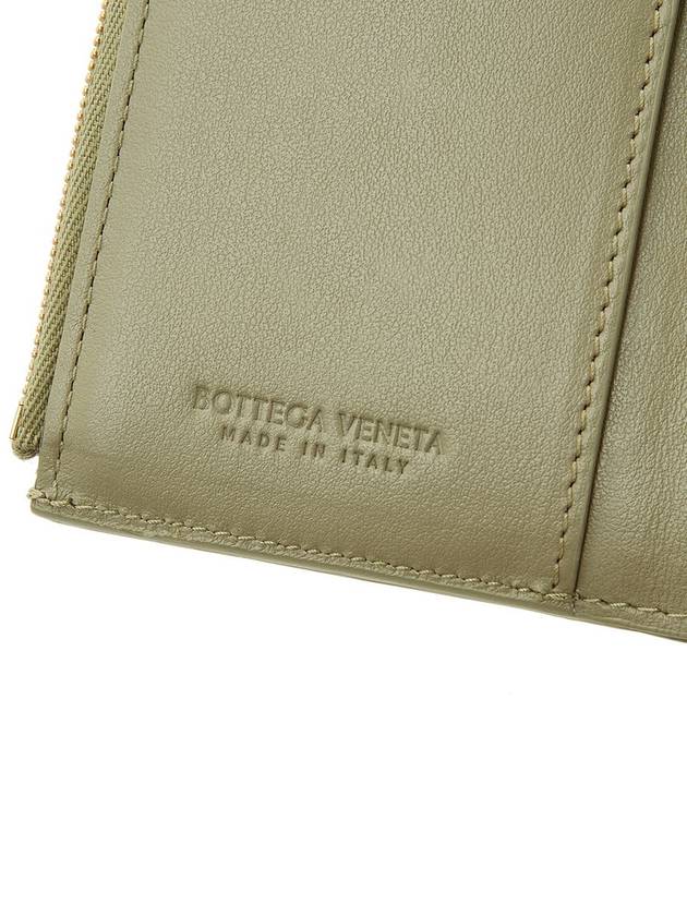 Intrecciato Tri-Fold Zip Half Wallet Khaki Green - BOTTEGA VENETA - BALAAN 9