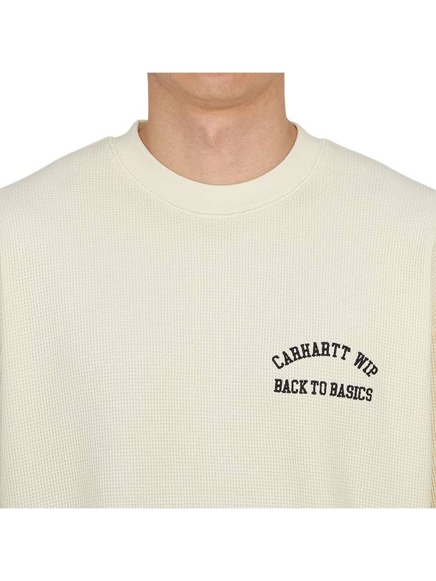 Basics Script Long Sleeve T-Shirt Ivory - CARHARTT WIP - BALAAN 6