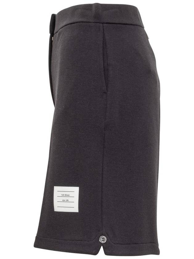 High Waisted Wool Shorts Navy - THOM BROWNE - BALAAN 4