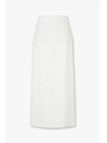 Women s Back Slit Cotton Long Skirt White - BRUNELLO CUCINELLI - BALAAN 1