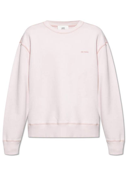 Embroided Logo Sweatshirt Pink - AMI - BALAAN 2