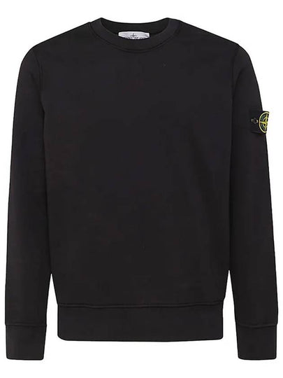 Wappen Patch Crew Neck Cotton Sweatshirt Black - STONE ISLAND - BALAAN 2