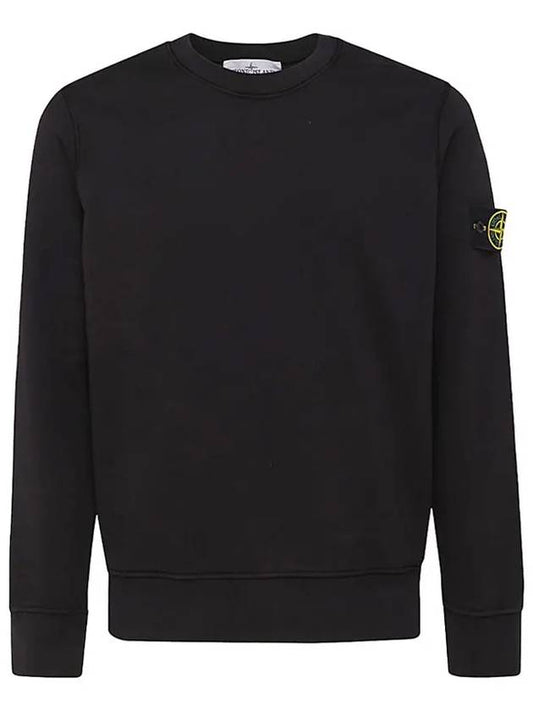 Wappen Patch Crew Neck Cotton Sweatshirt Black - STONE ISLAND - BALAAN 2