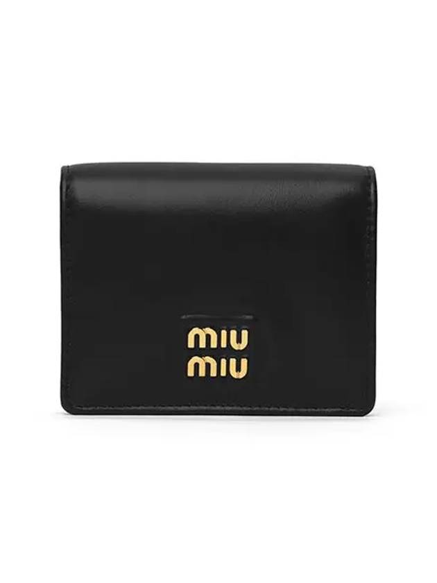 Small Leather Half Wallet Black - MIU MIU - BALAAN 4