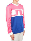 Jones Jones Crew Neck Sweatshirt Blue Pink - J.LINDEBERG - BALAAN 4