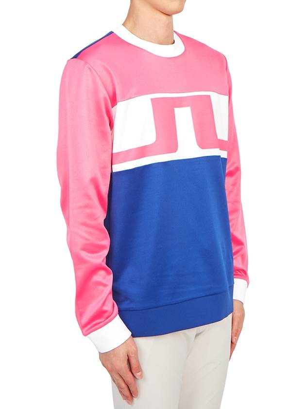 Jones Crew Neck Sweatshirt Blue Pink - J.LINDEBERG - BALAAN 4