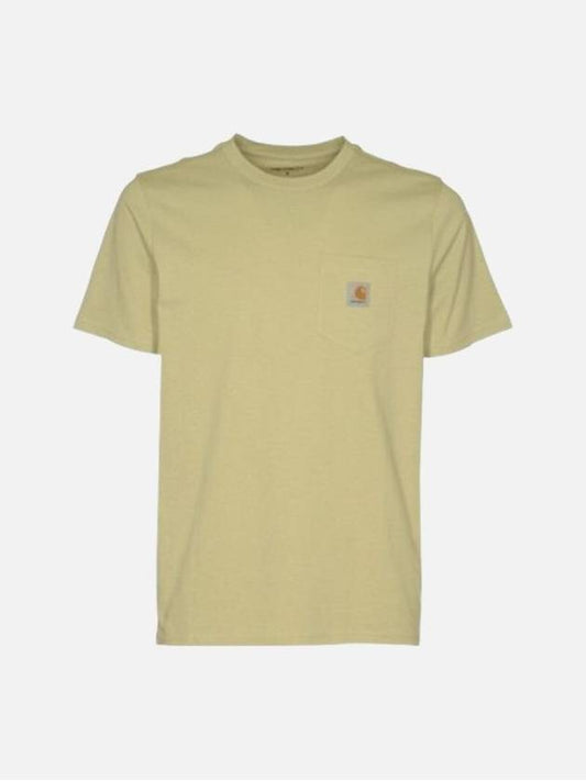 Men s Pocket Short Sleeve T Shirt Yellow Green I030434 1YGXX - CARHARTT - BALAAN 1