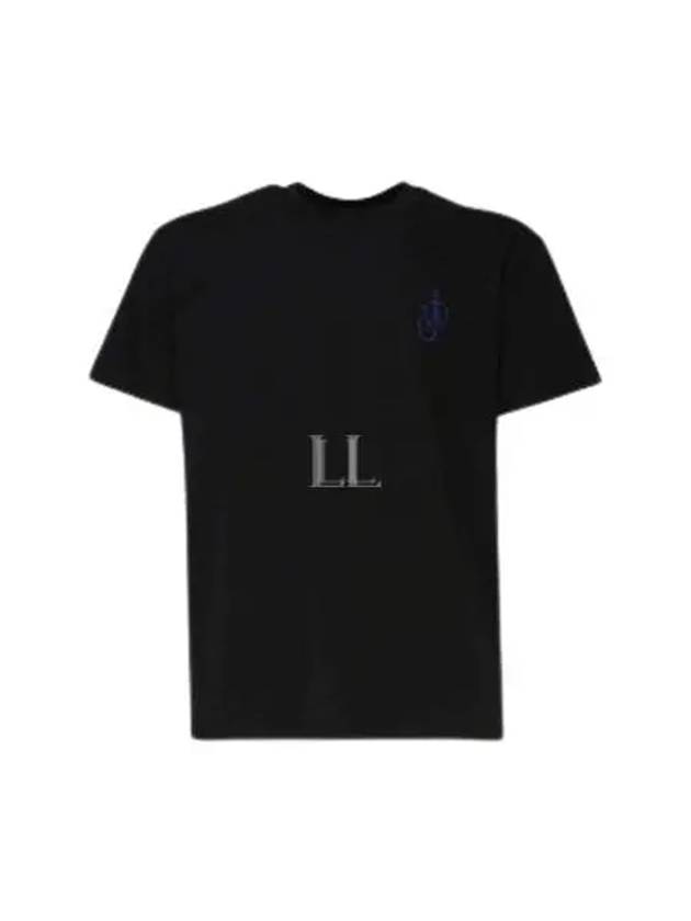 Logo Embroidered Back Print Short Sleeve T-Shirt Black - JW ANDERSON - BALAAN 2