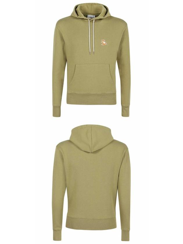 IU00352KM0001 P359 Chillex Fox Patch Hood Light Khaki Hood TJ - MAISON KITSUNE - BALAAN 4