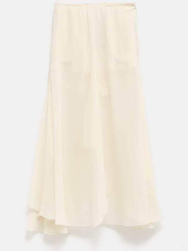 Women s Fluid Silk A Line Skirt White - CHLOE - BALAAN 2