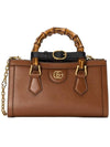 Diana Bamboo Handle Small Leather Shoulder Bag Brown - GUCCI - BALAAN 6