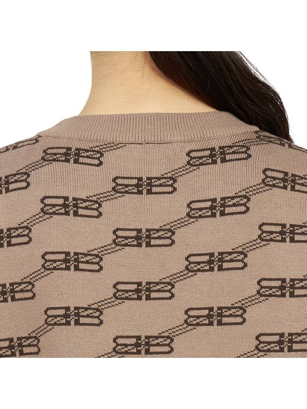 BB Monogram Sweatshirt Brown - BALENCIAGA - BALAAN 8