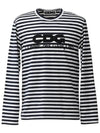 Long sleeve t shirt CDG logo dangara border tee striped - COMME DES GARCONS - BALAAN 5