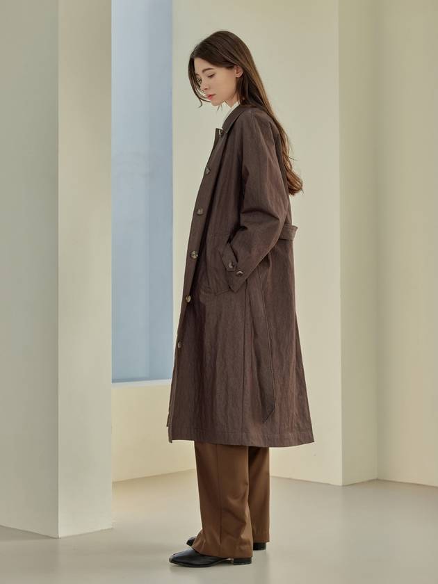 Edith belt long trench coatBROWN - ARIFF - BALAAN 4