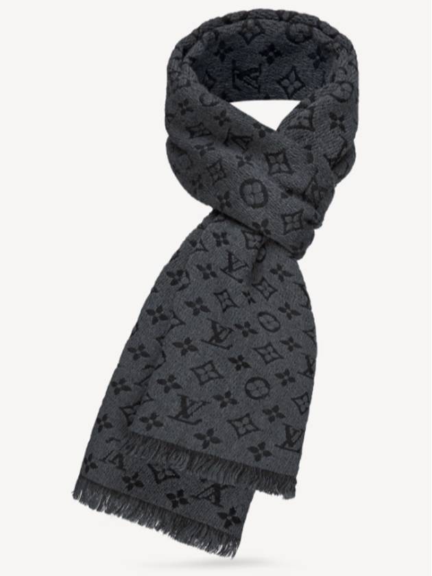 Monogram Classic Scarf Charcoal Grey - LOUIS VUITTON - BALAAN 2