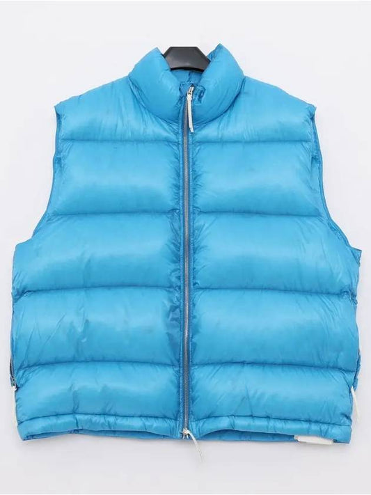 Logo Patch Ripstop Down Vest Blue - JIL SANDER - BALAAN 2