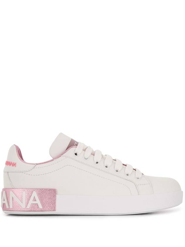 Portofino low-top sneakers white pink - DOLCE&GABBANA - BALAAN 2