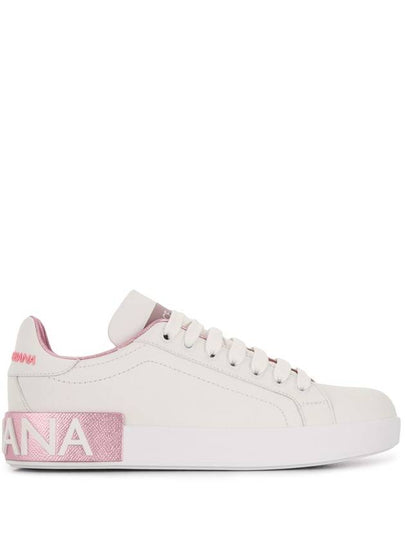 Portofino low-top sneakers white pink - DOLCE&GABBANA - BALAAN 2