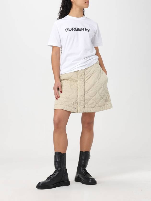 Logo Cotton Short Sleeve T-Shirt White - BURBERRY - BALAAN 3