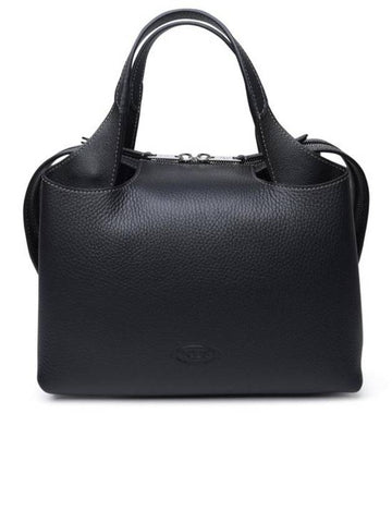 Boston Leather Tote Bag Black - TOD'S - BALAAN 1