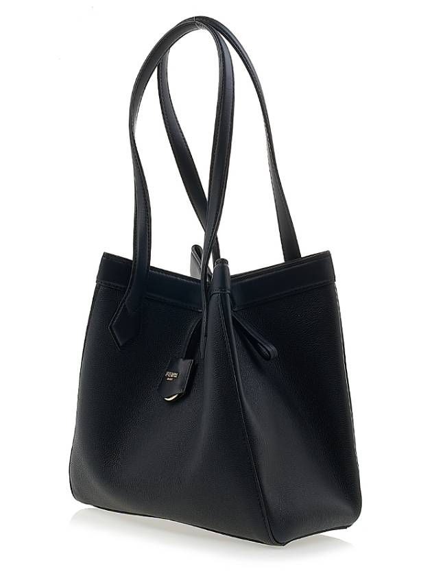 Origami Medium Leather Tote Bag Black - FENDI - BALAAN 3