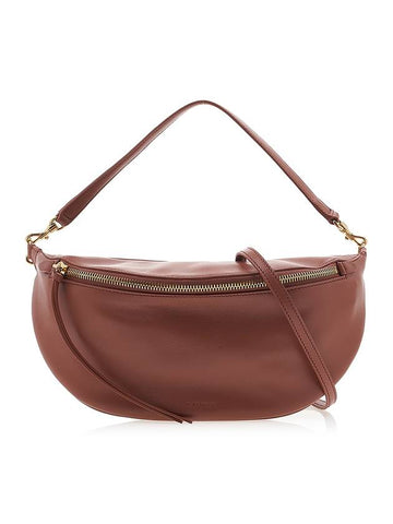 Luna Small Logo Calfskin Shoulder Bag Brown - JIL SANDER - BALAAN 1