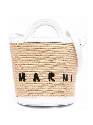 Tropicalia Small Bucket Bag White - MARNI - BALAAN 1