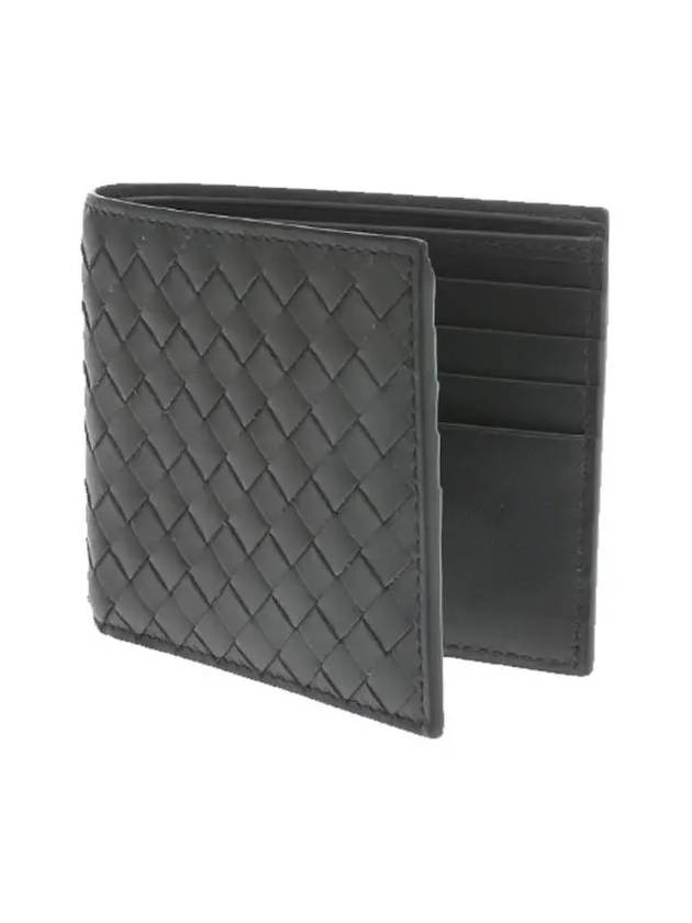 Intrecciato Weaving Half Wallet Dark Grey - BOTTEGA VENETA - BALAAN 3